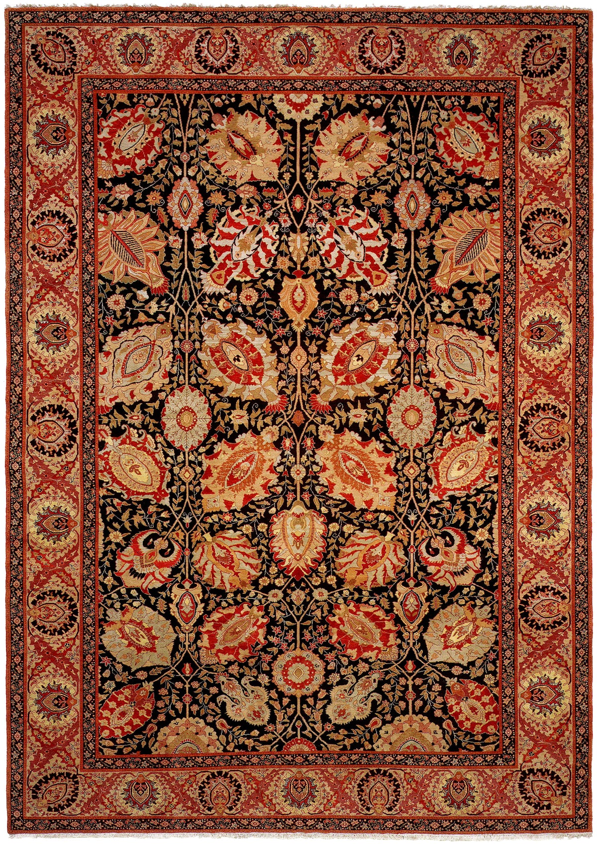 Tabriz 10 x 14 Hand Knotted Wool Rug