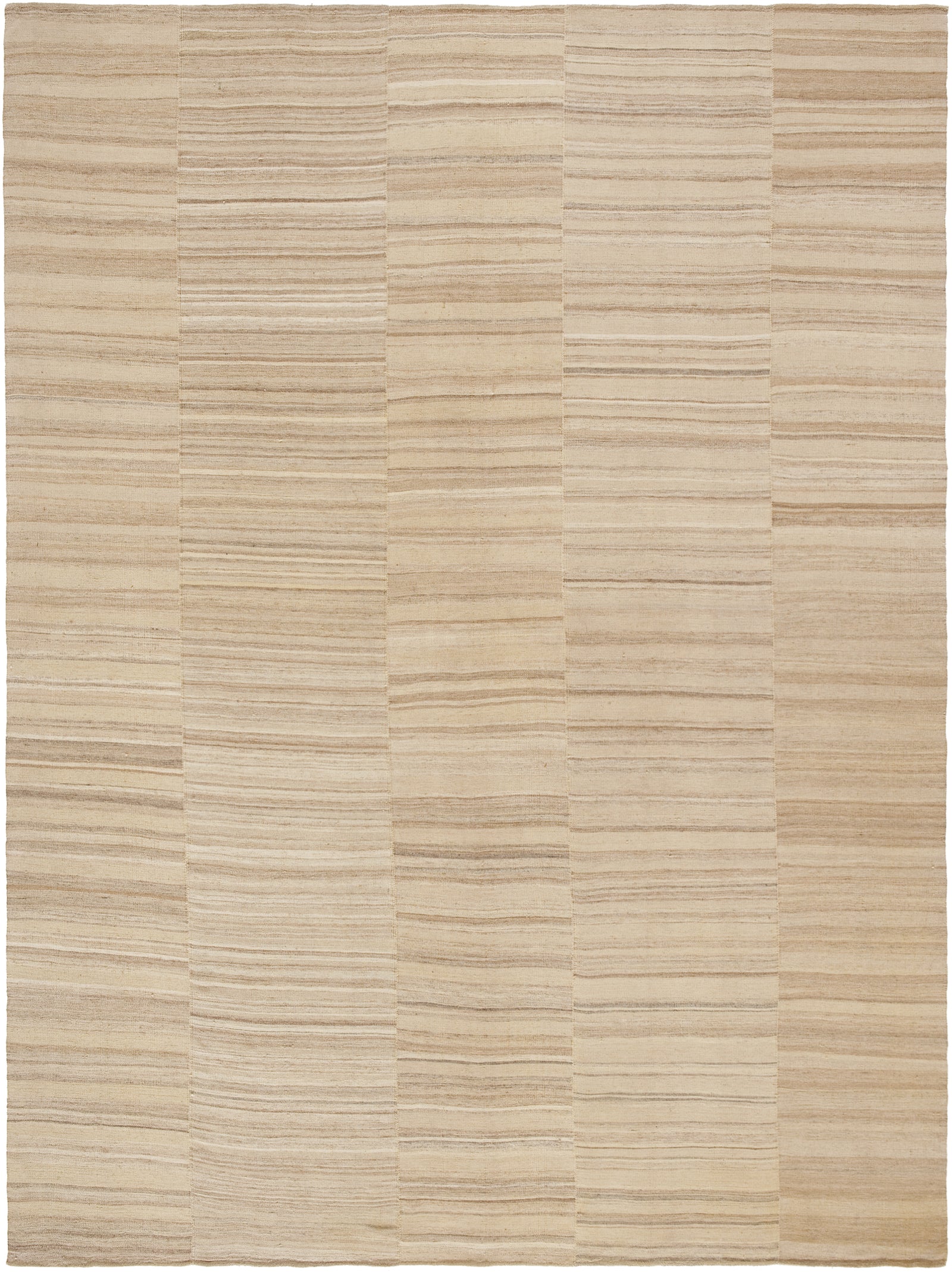 Mazandaran Beige Wool Rug Hand-woven in Iran