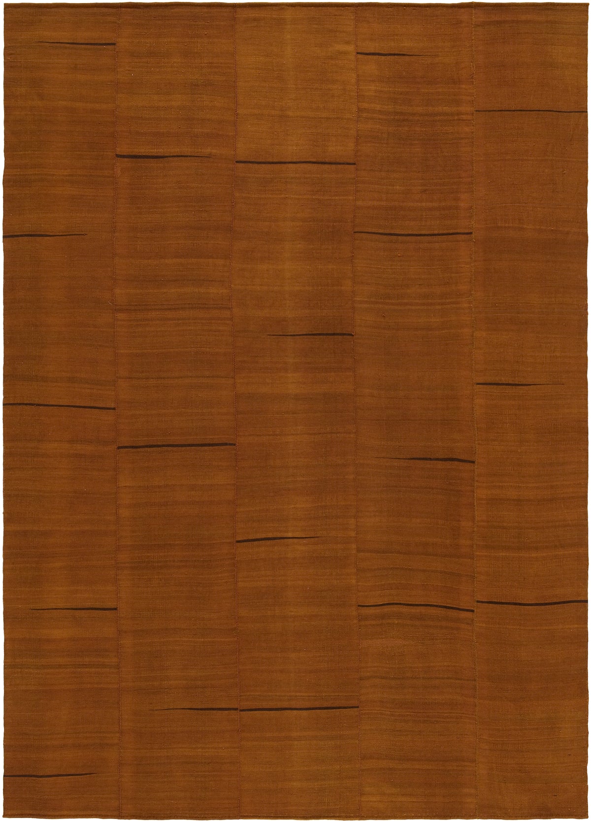 Mazandaran Brown Wool Rug Hand-woven in Iran