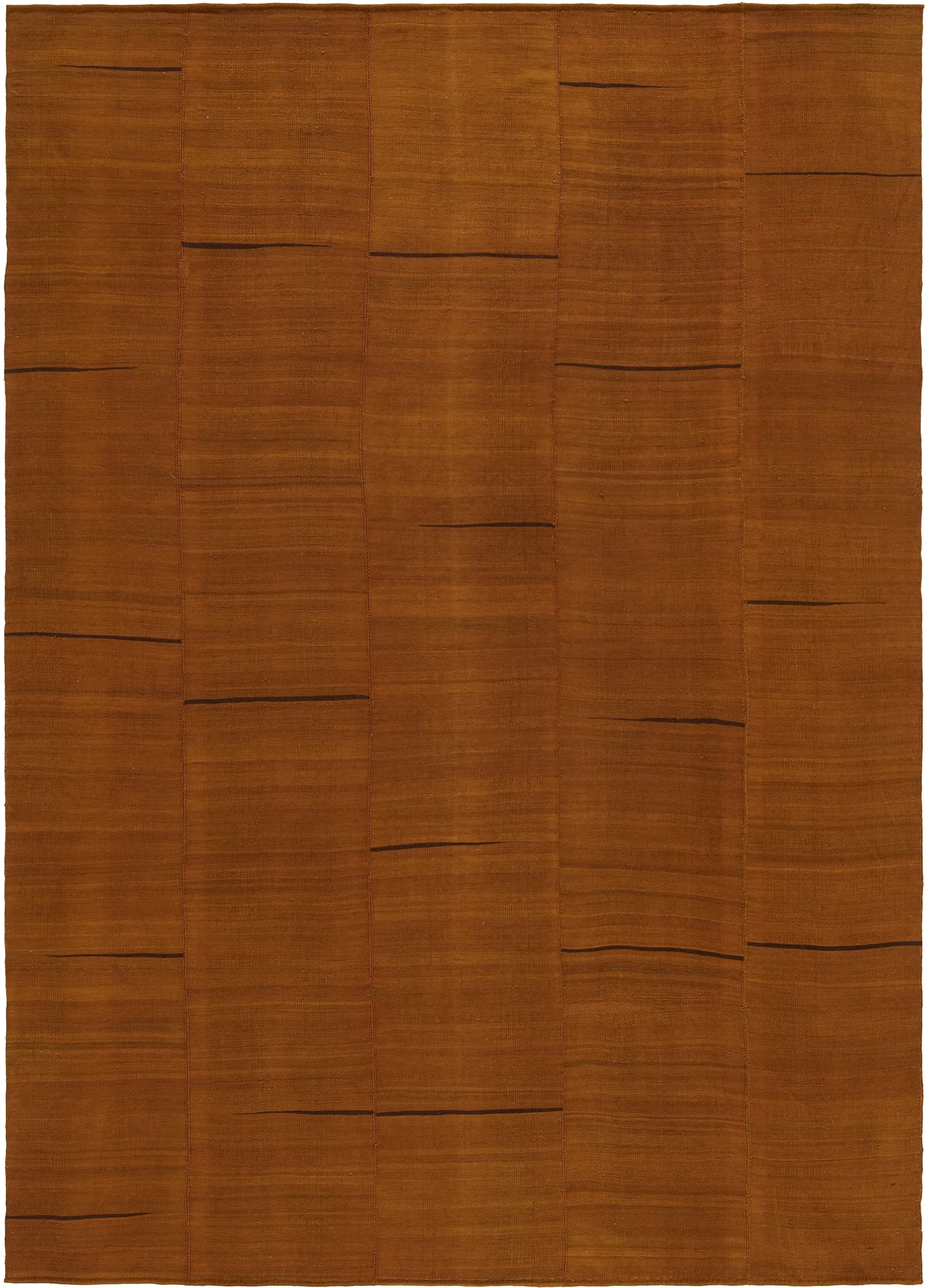 Mazandaran Brown Wool Rug Hand-woven in Iran