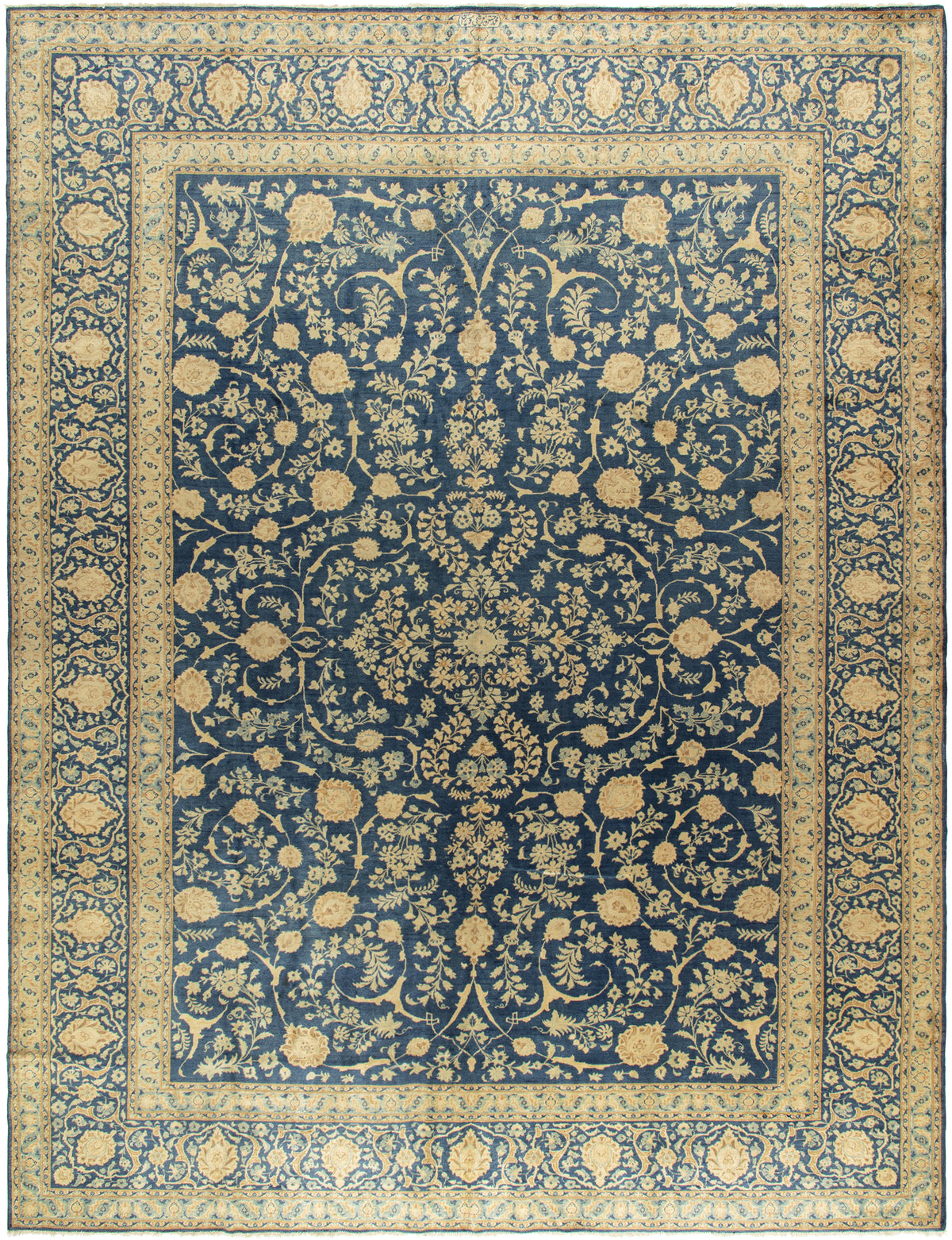 Kashan Antique Persian Rug Circa 1940