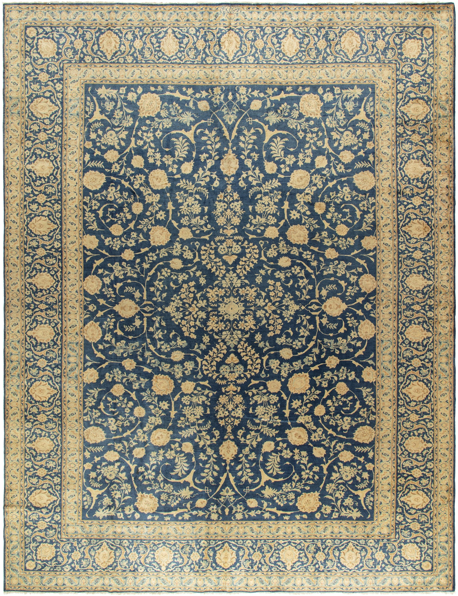 Kashan Antique Persian Rug Circa 1940
