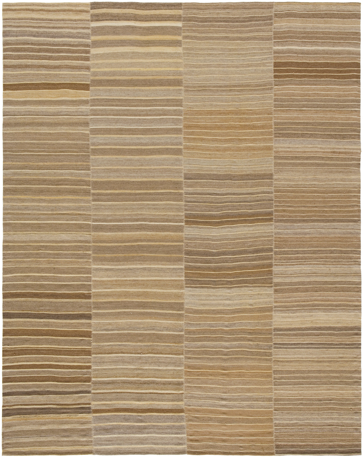 Mazandaran Tan Wool Rug Hand-woven in Iran