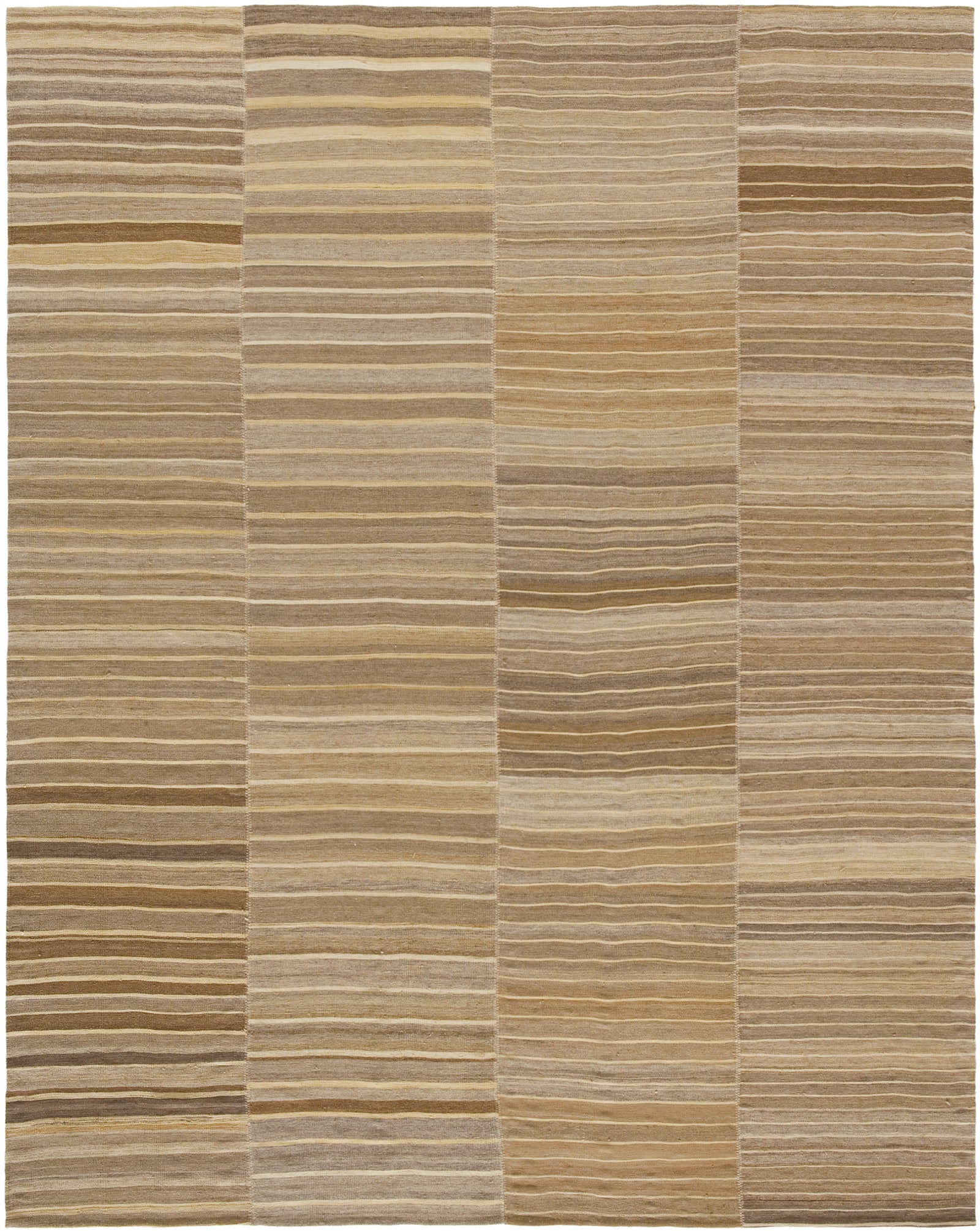 Mazandaran Tan Wool Rug Hand-woven in Iran