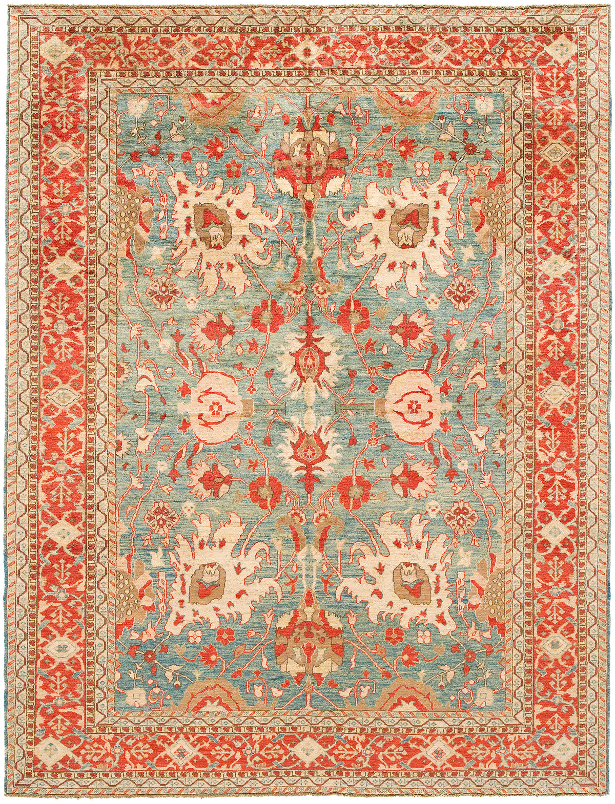 Sultanabad 9'1" x 12'3" Wool Pakistani Rug