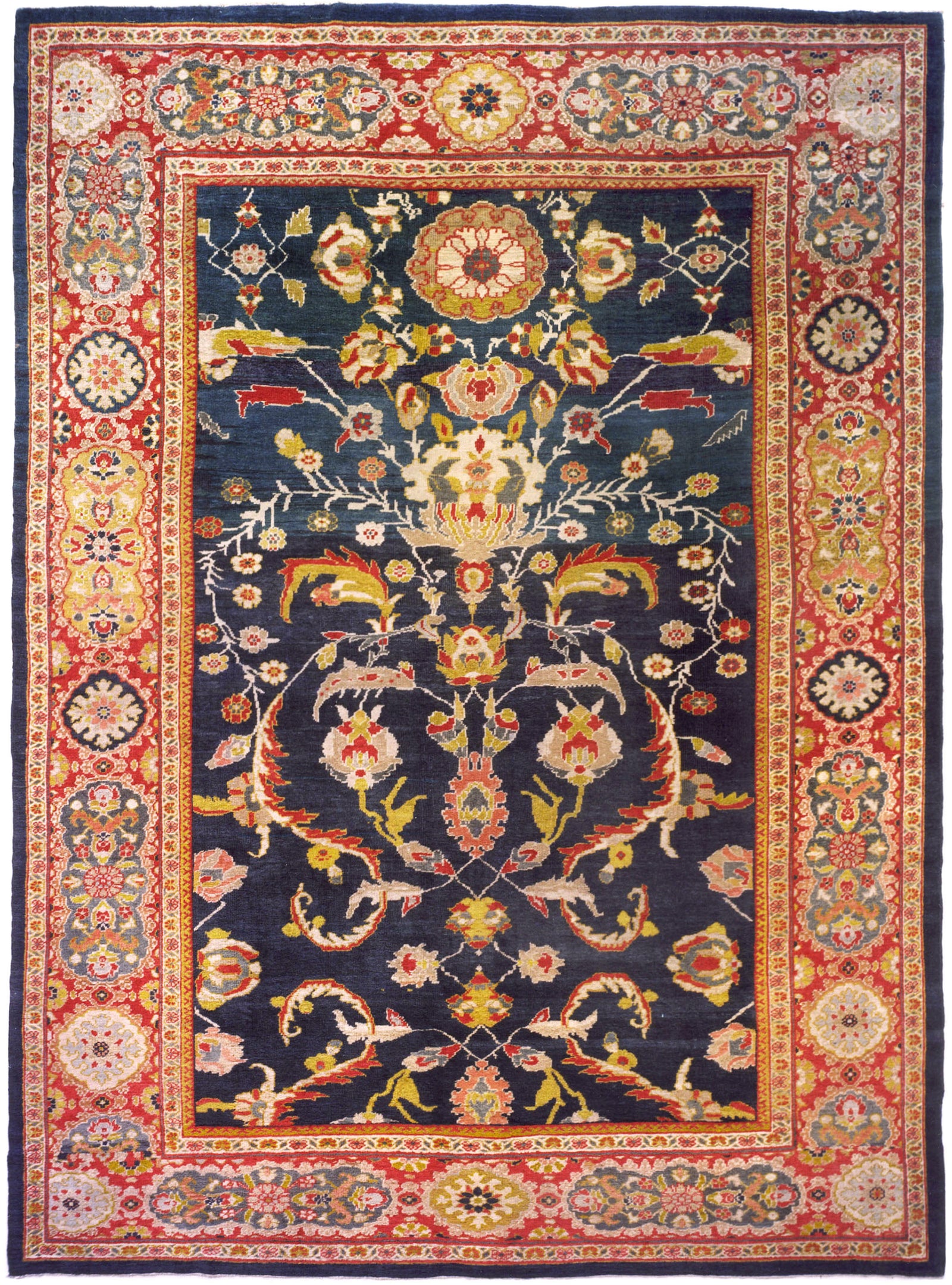 Ziegler Sultanabad 10'6" x 14'  Persian Antique Rug Circa 1880