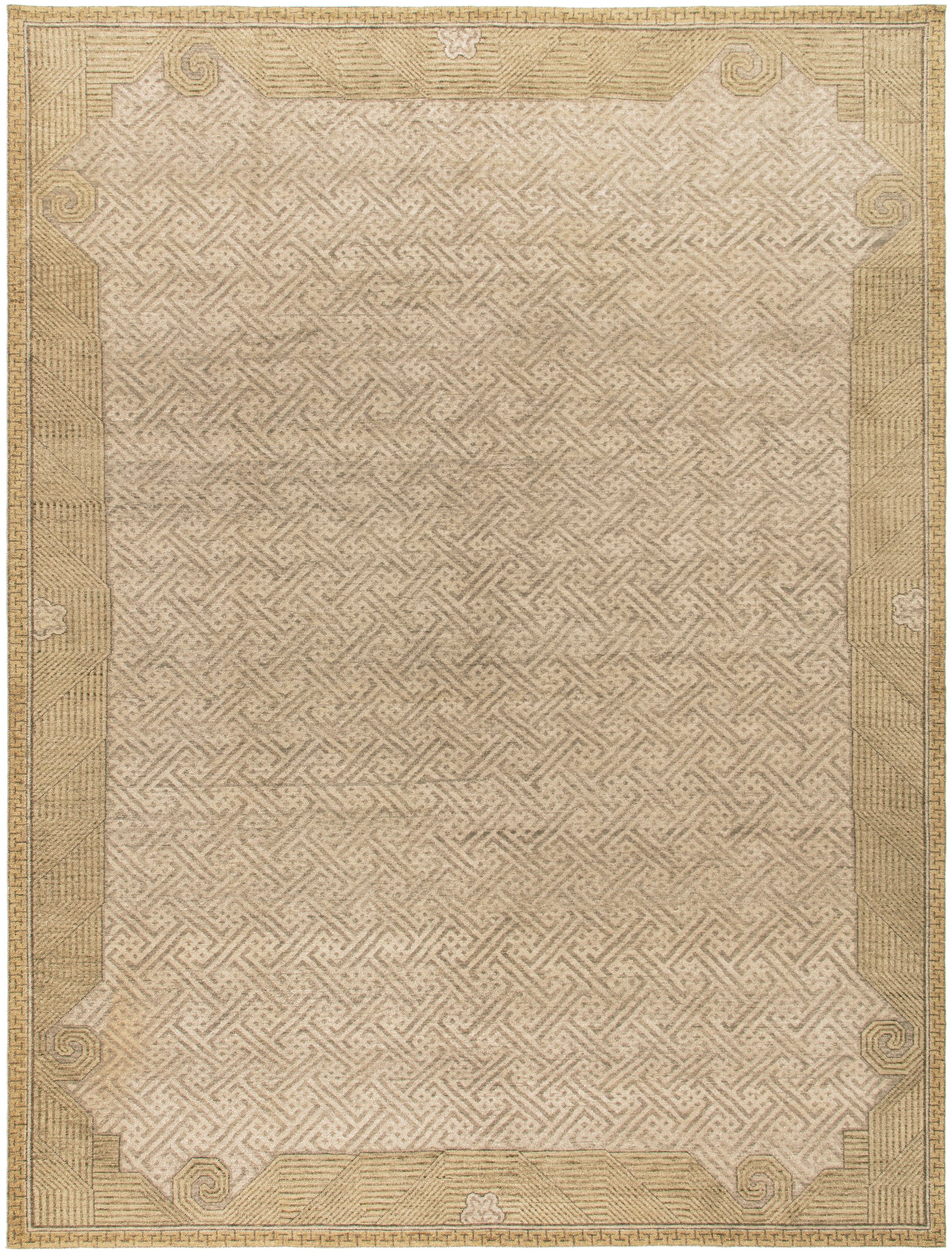 Khan 9' x 12' Wool Rug Hand-knotted in China