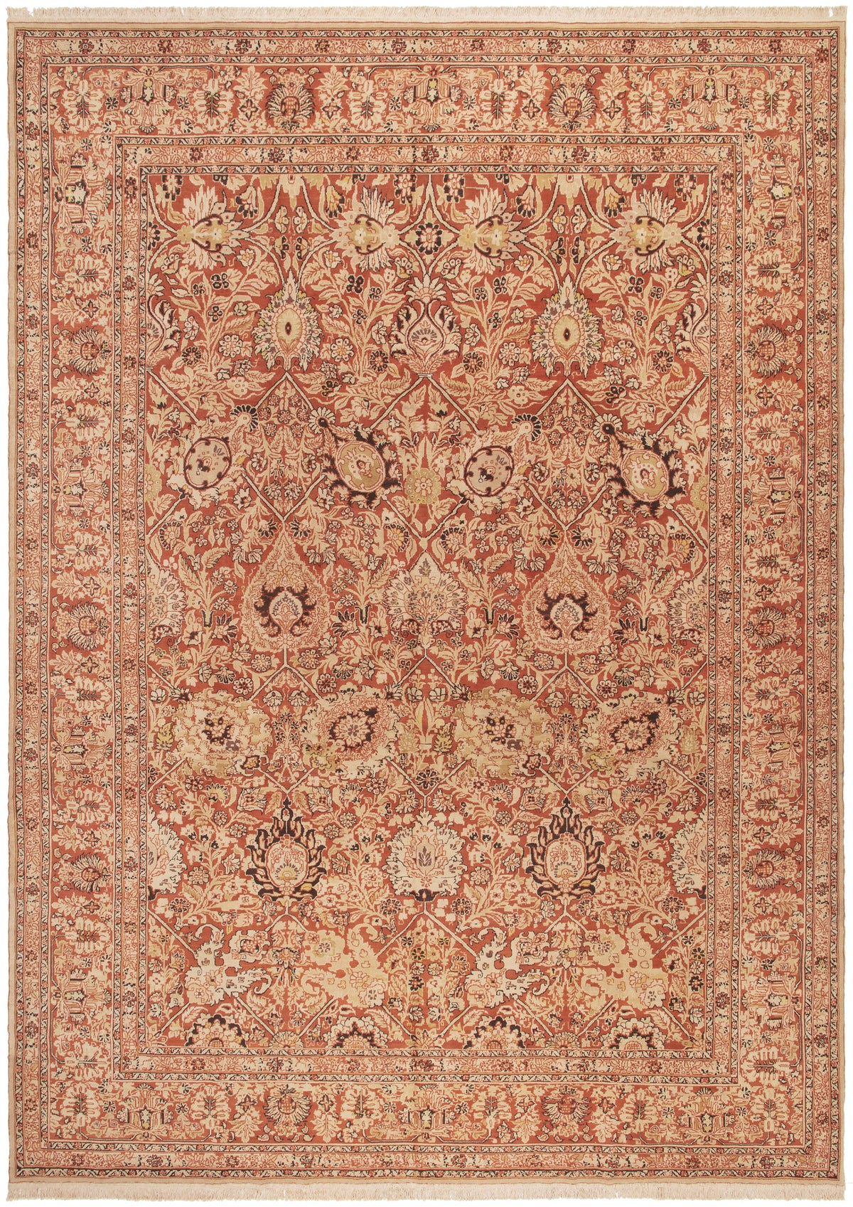 Tabriz 9'10" x 13'10" Wool Rug Hand-knotted in China