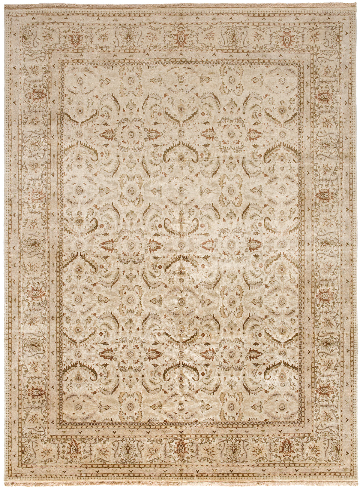 Tabriz 8'9" x 11'6" Wool Rug Hand-knotted in India