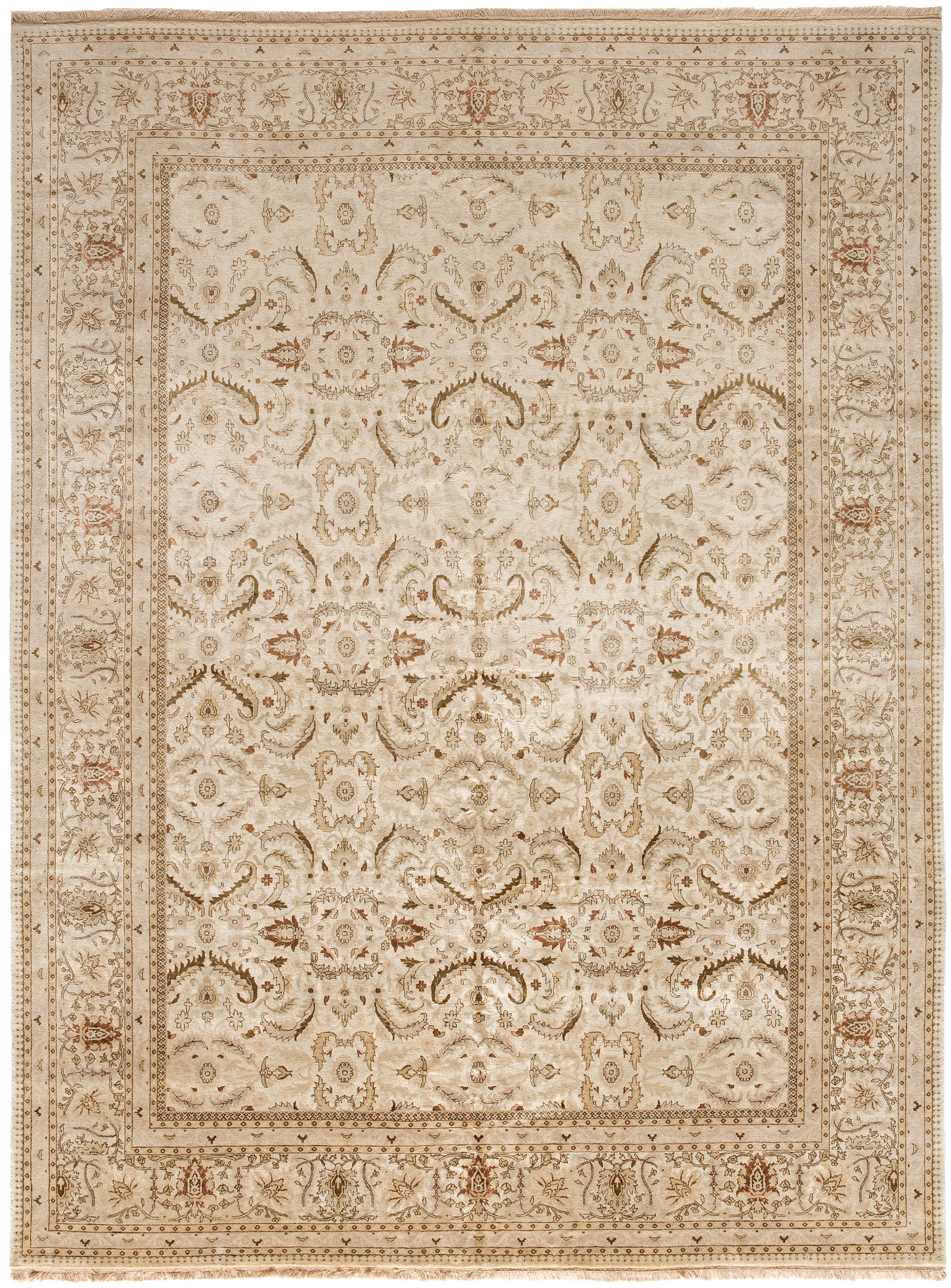 Tabriz 8'9" x 11'6" Wool Rug Hand-knotted in India