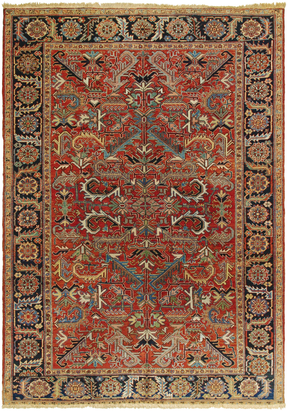 Heriz Antique Persian Wool Rug Circa 1920