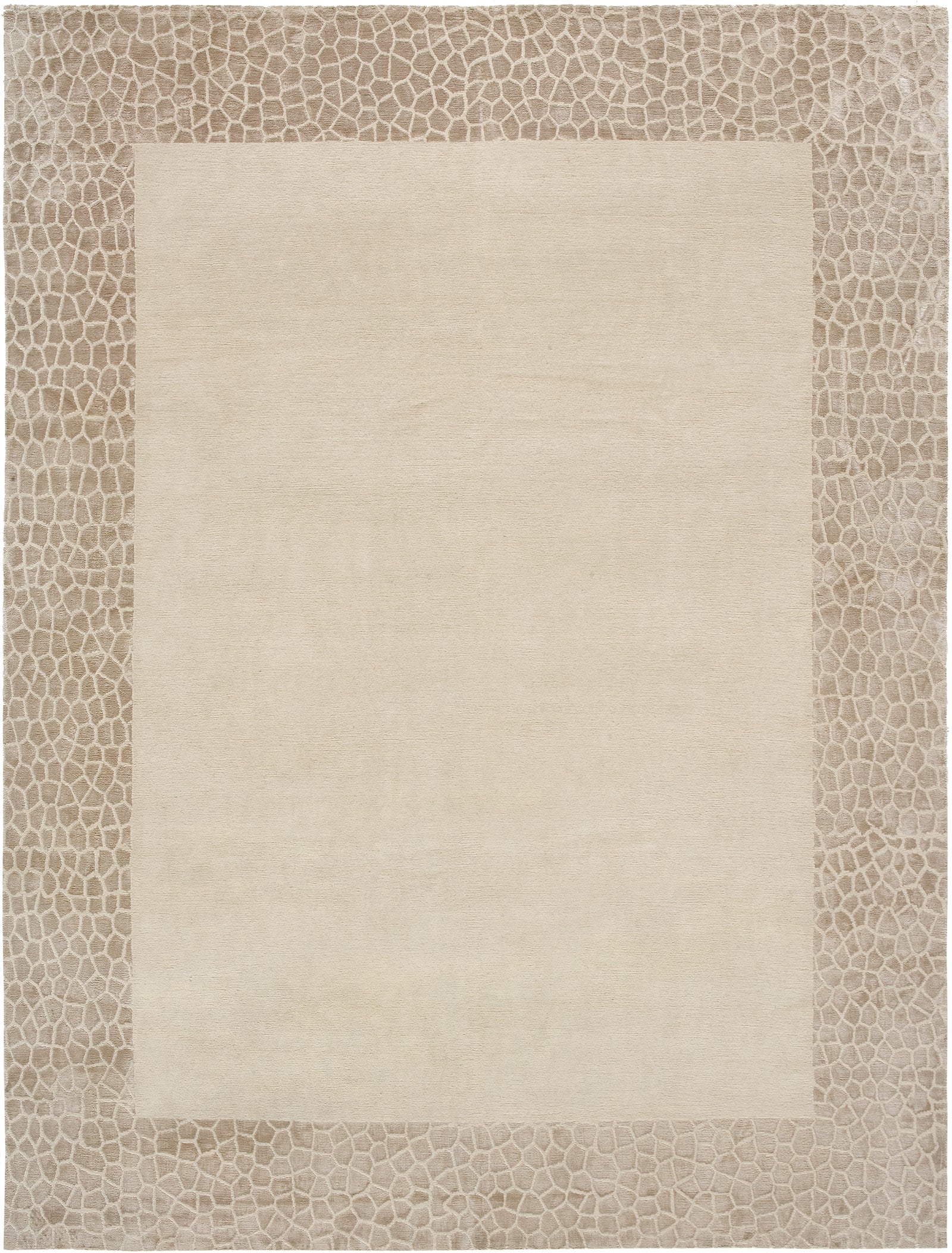 Pebbles II Wool and Silk Rug Hand-knotted in Nepal