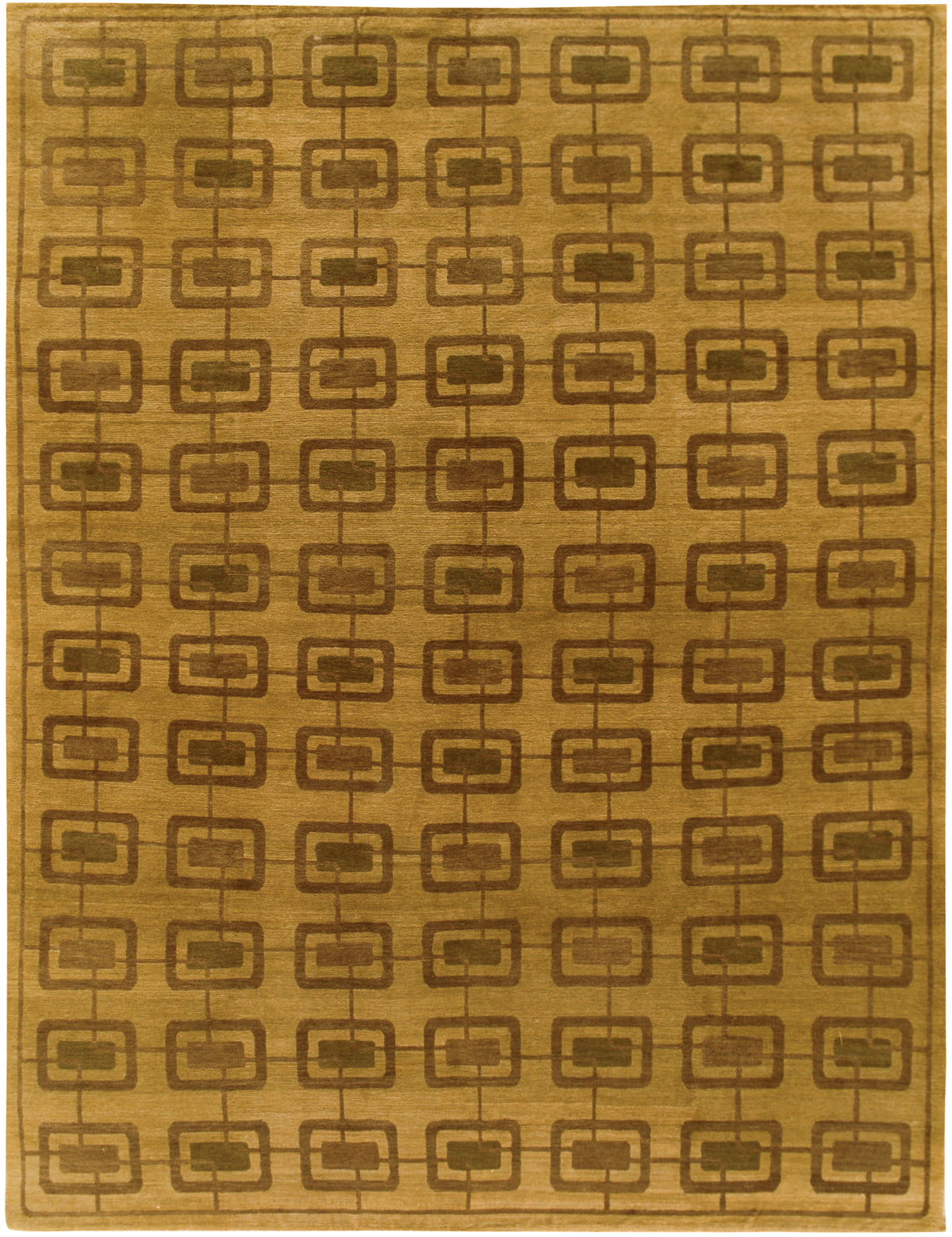 Retro Wool Rug Hand-knotted in Nepal