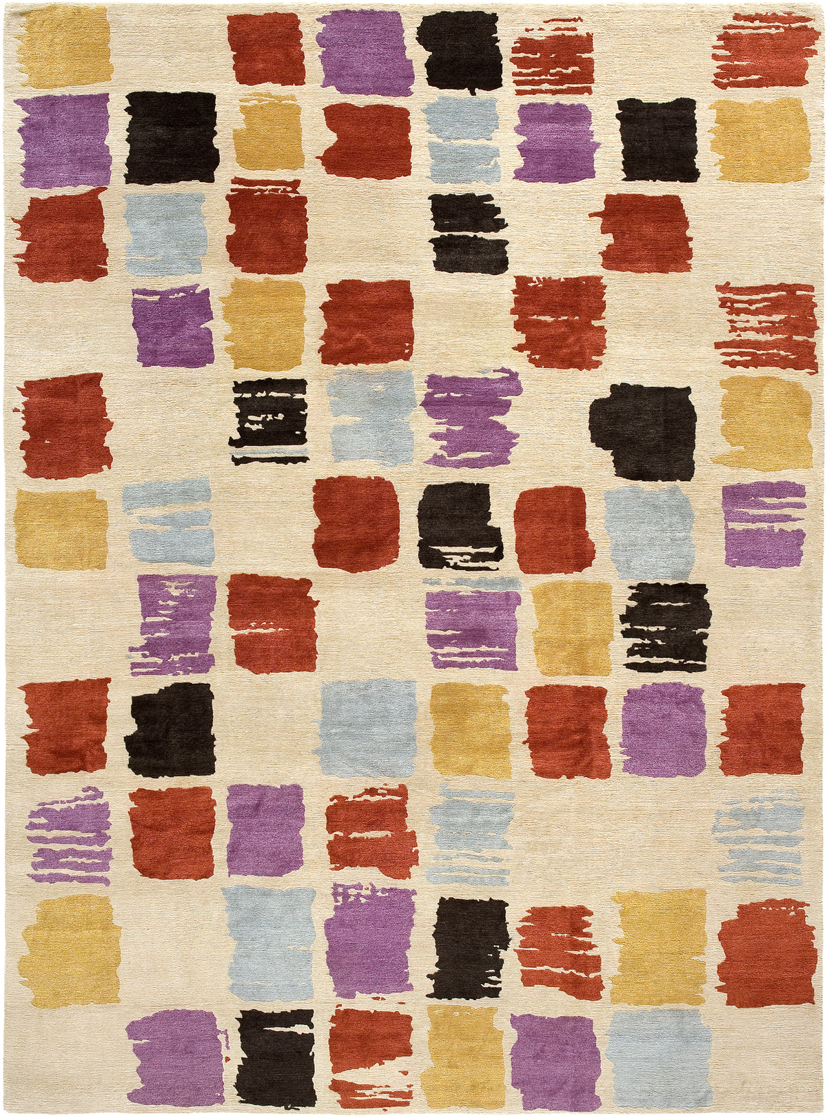 Soho Modern Wool and Silk Rug Hand-knotted in Nepal