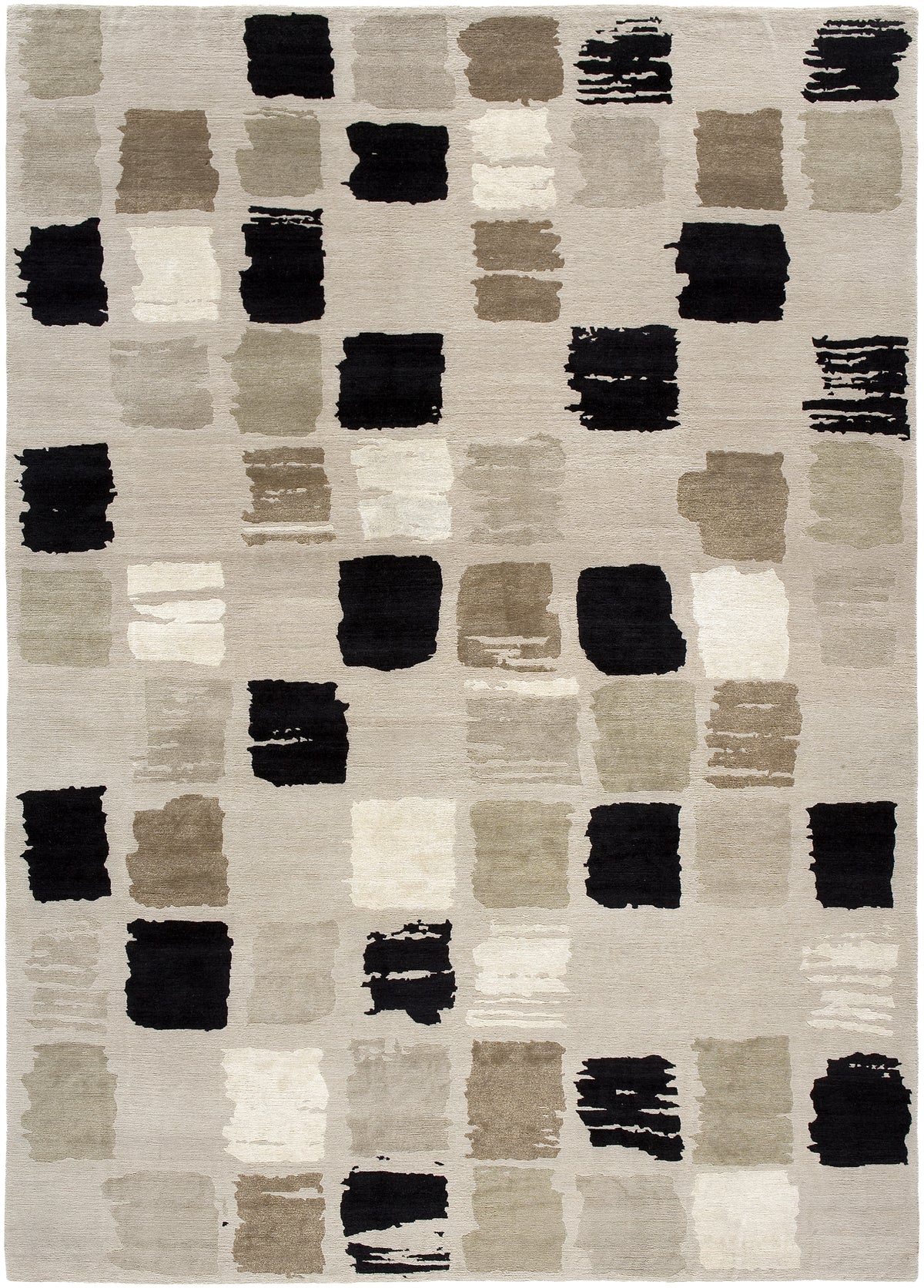 Soho Modern Wool and Silk Rug Hand-knotted in Nepal