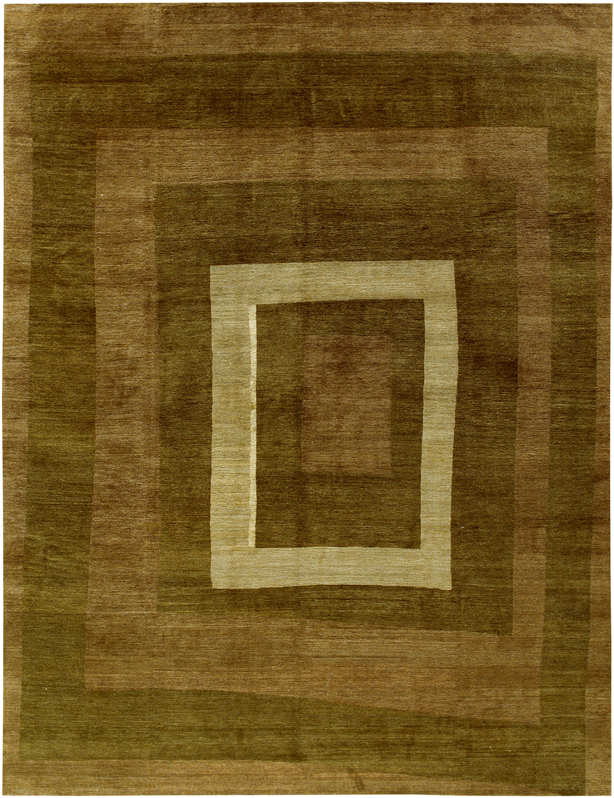 Squares Wool & Silk Hand-knotted in Nepal