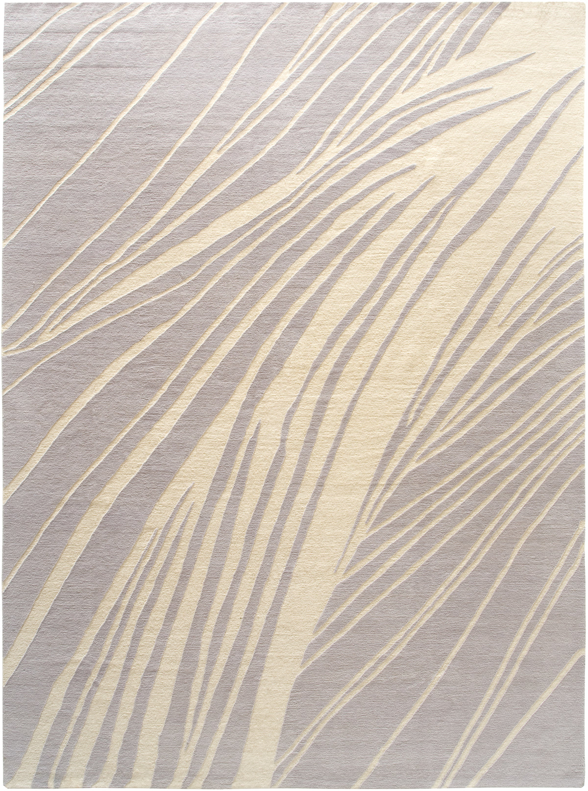 Straw Wool Rug Hand-knotted in Nepal