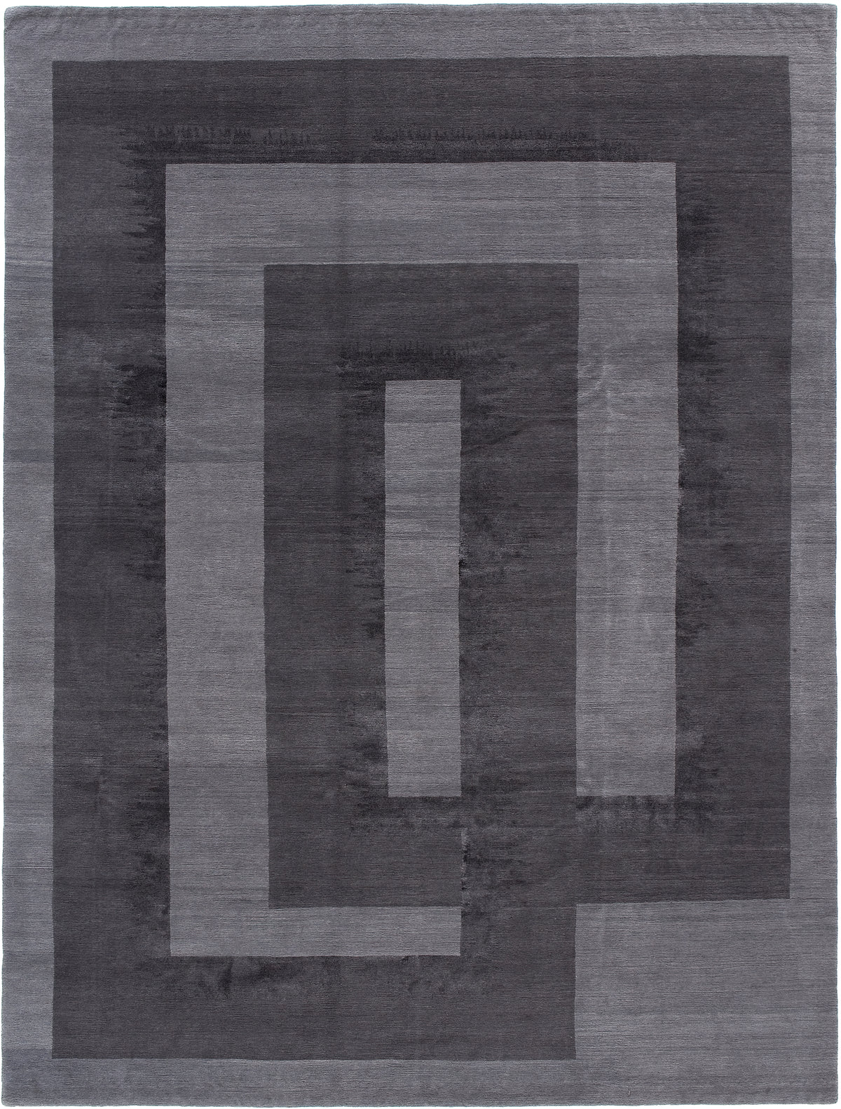 Structure II Modern Wool & Silk Rug Hand-knotted in Nepal