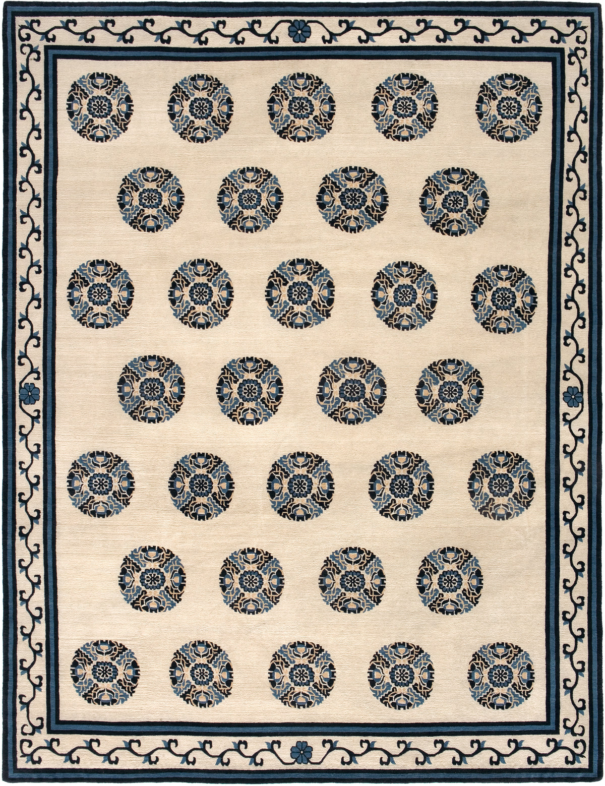 Tanka Wool Rug Hand-knotted in Nepal