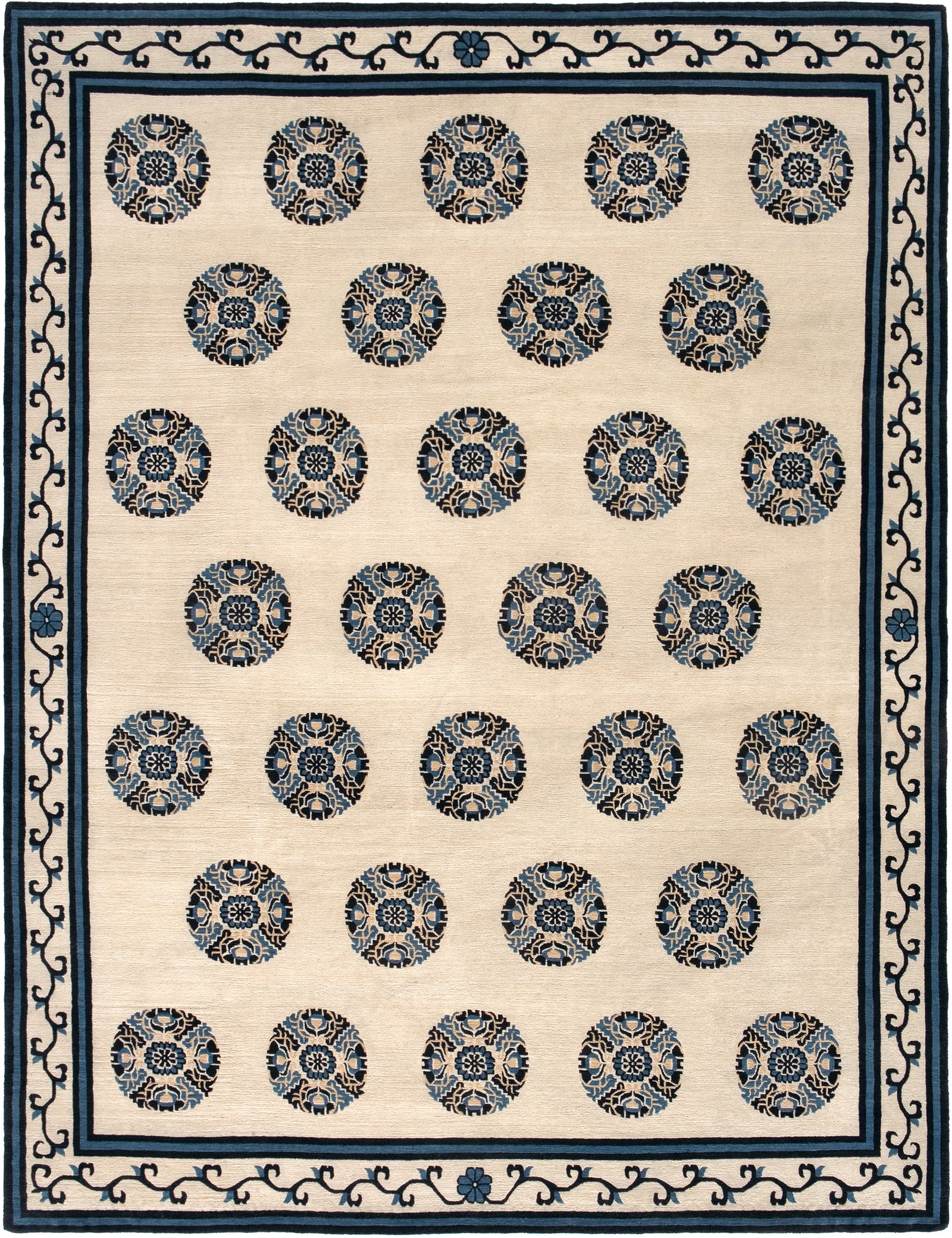 Tanka Wool Rug Hand-knotted in Nepal