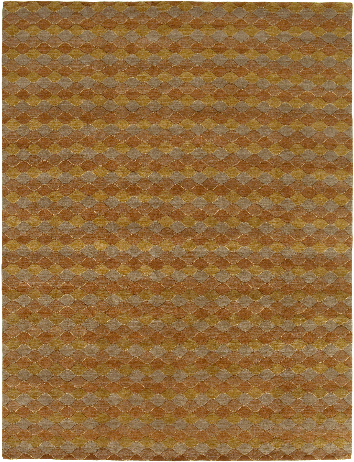 Verneh Wool and Silk Rug Hand-knotted in Nepal