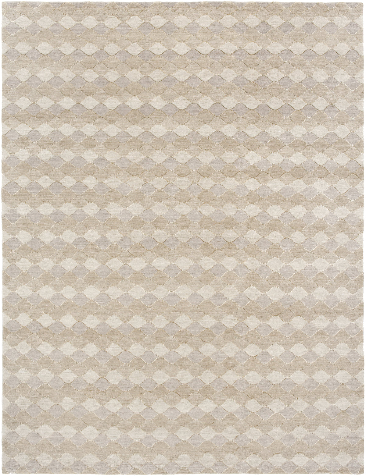 Verneh Wool and Silk Rug Hand-knotted in Nepal